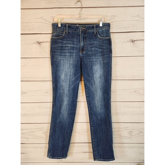 Kut From The Kloth Womens Blue Stretch High Rise Cathrine Boyfriend Jeans Size 4 - Picture 1 of 7